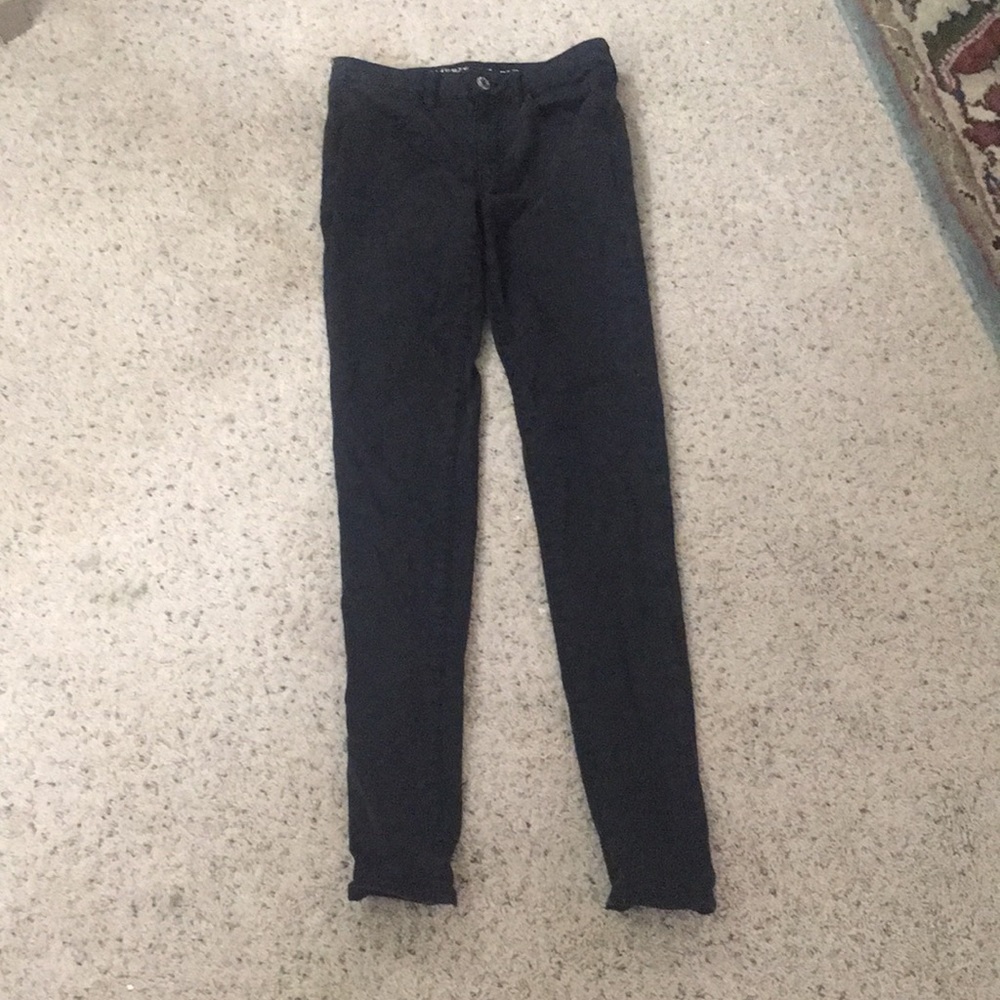 American Eagle Extra Long Satin Black Jeans